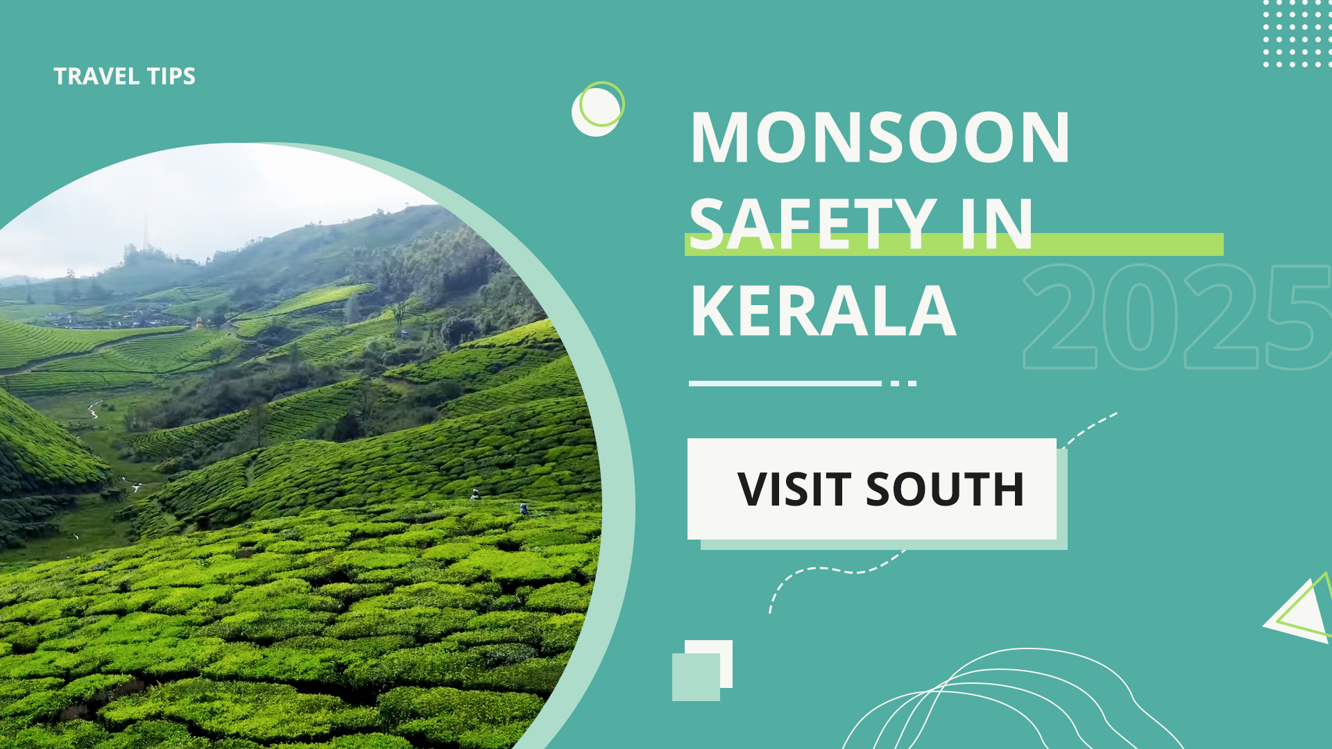 Kerala ghat road in monsoon with low‑beam headlights