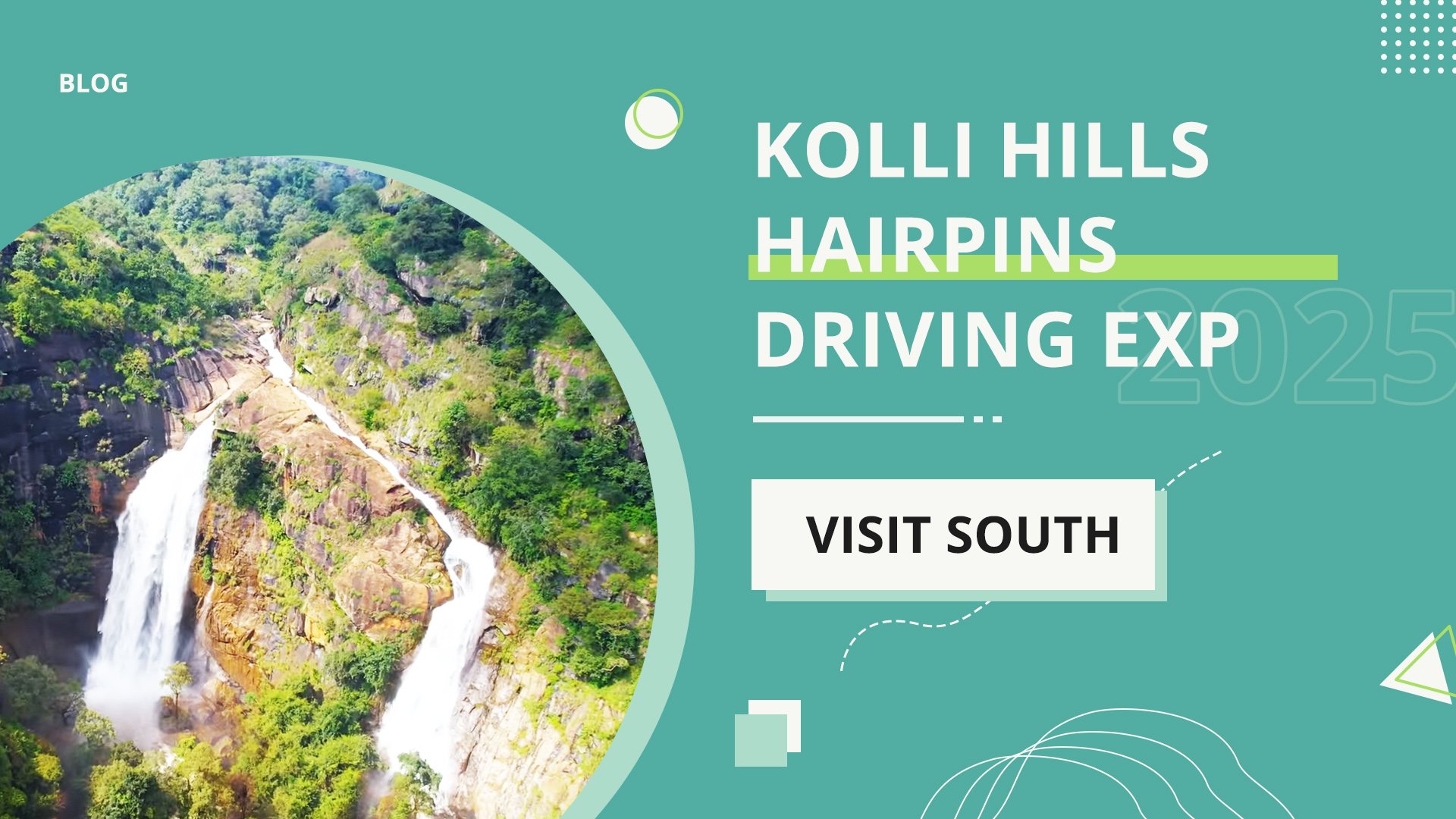 Small hatchback navigating a numbered hairpin bend on the Kolli Hills ghat road