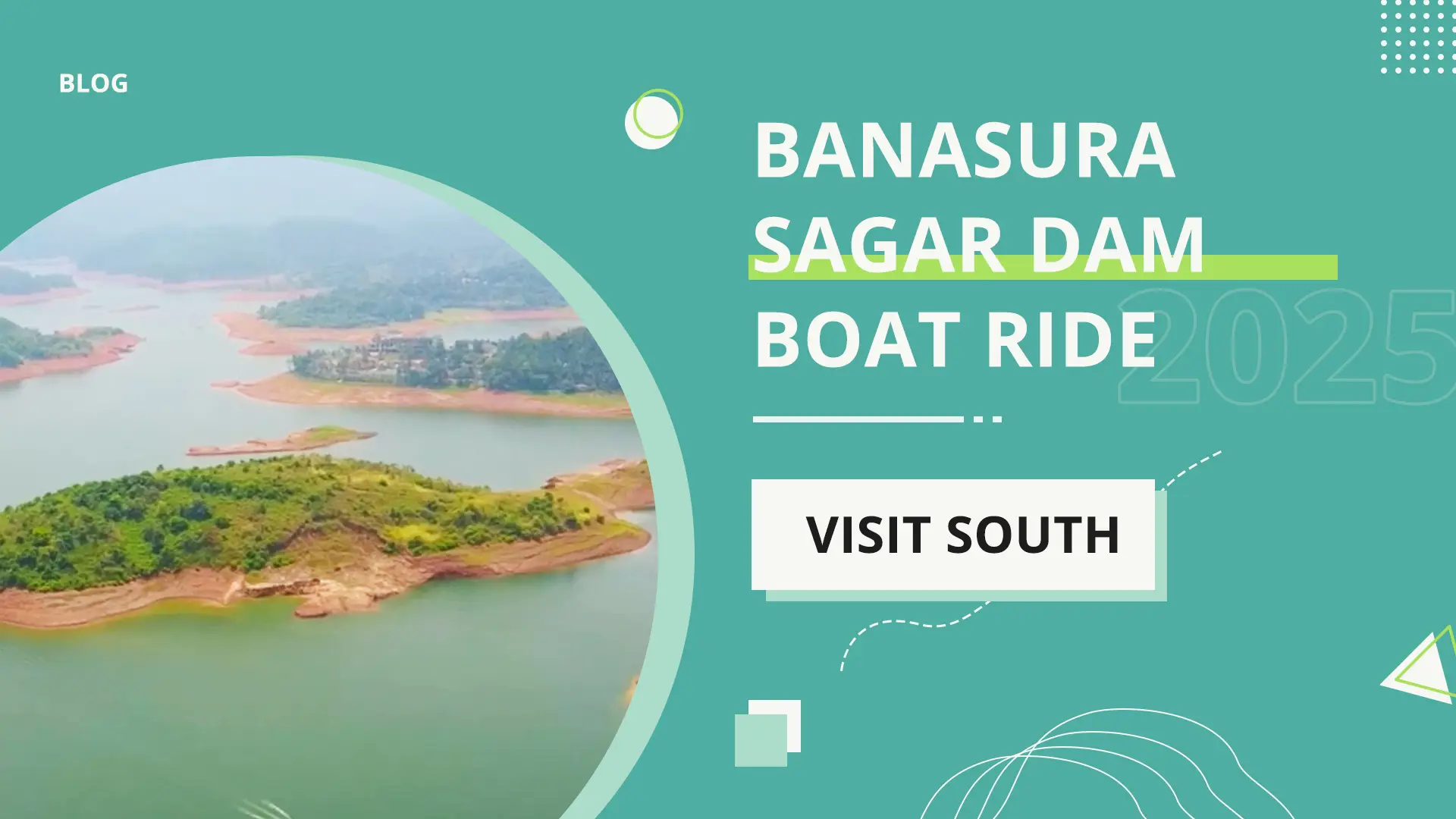 Speed boat on the blue waters of Banasura Sagar Dam