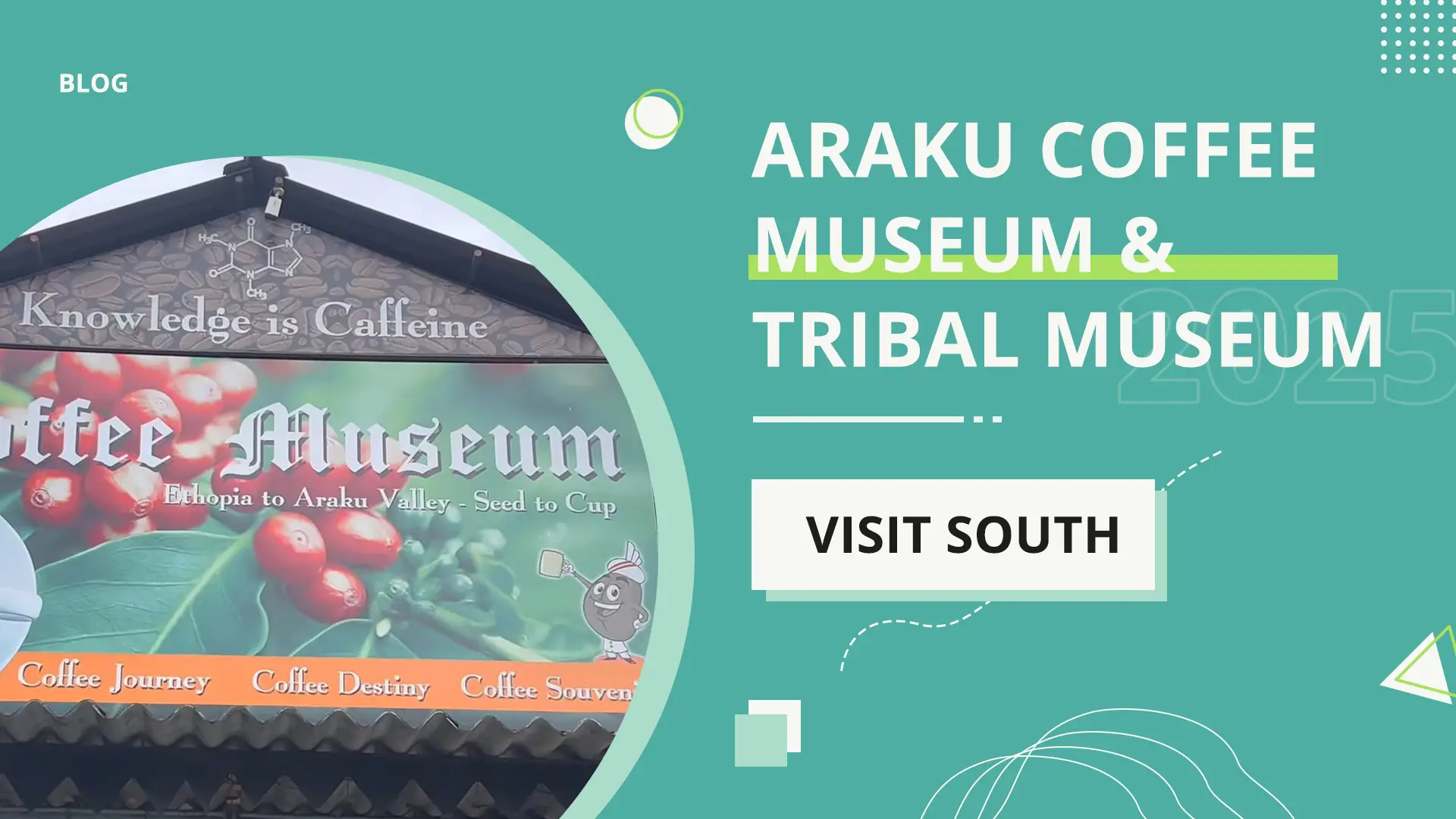 Inside Araku Coffee Museum with antique roaster and tasting counter,