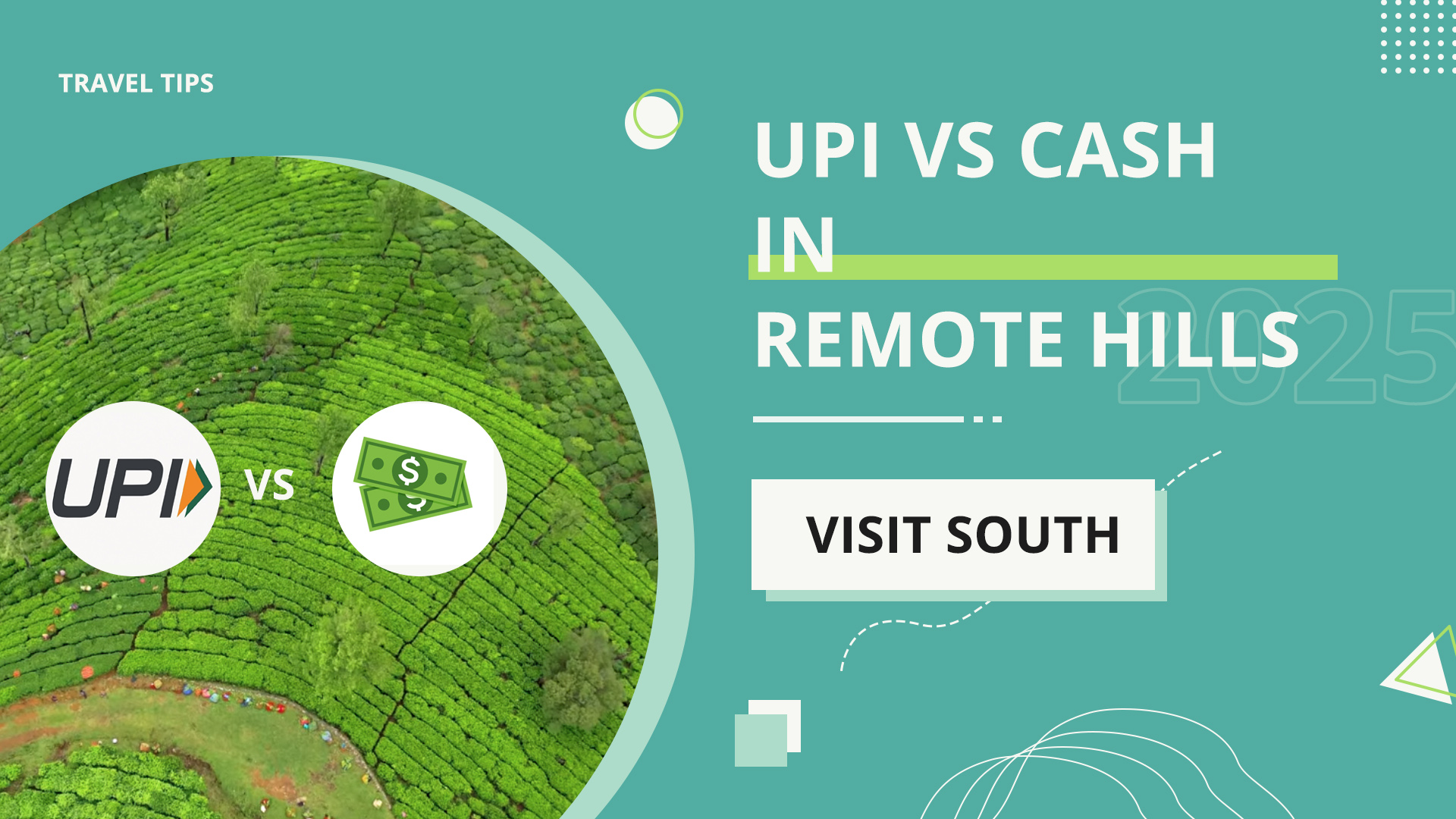 Wallet with small Indian currency notes next to a phone showing a UPI QR in a remote hill village shop.