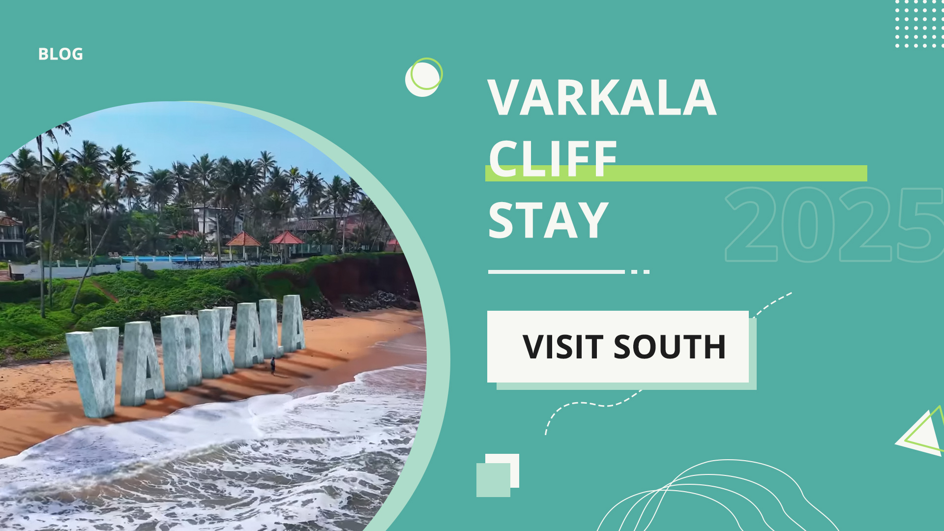 Budget sea‑view balcony on Varkala’s North Cliff overlooking the Arabian Sea at sunset.